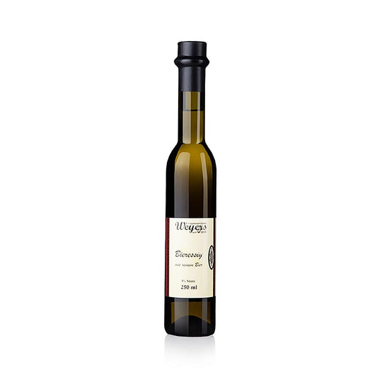 Bieressig von Carl Weyers in einer schlanken, schwarzen Flasche, 250 ml, 5% Säure, hoher Qualität und gutem Preis-Leistungsverhältnis