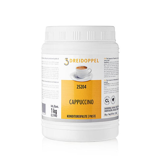Cappuccino-Paste, Dreidoppel, No252, 1 kg - Aromatische Paste mit Karamell, Kaffeeextrakt, Kakaopulver und Glukose- und Invertzuckersirup zur Verwendung in einer Vielzahl von Desserts und Süßspeisen