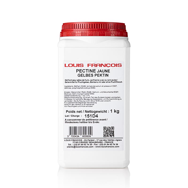 Louis François - Pectine - Pectine Jaune, gélifiant pour pâtes de fruits et fourrages fermes, 1 kg