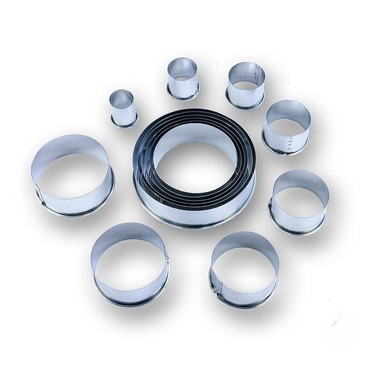 Contacto Blechausstecher Set, rund, glatt, ø 2,2 -12 cm, 3 cm hoch, 14 tlg.