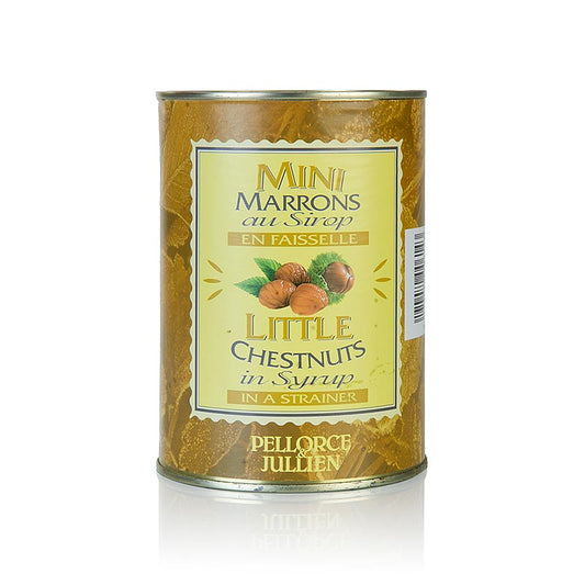 Kandierte Mini-Deko-Maronen, ca 80 Stück im Hebesieb, Pellorce & Jullien, 1,3 kg - ideal zum Garnieren von Desserts, Eiscreme, Sorbet und Pudding