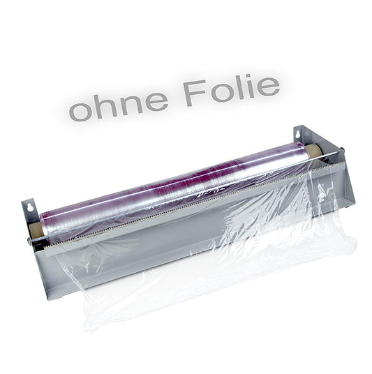 Folienspender, Abroller mit Abrisszahnung Metall, für bis zu 45cm breite Rollen, 1 St