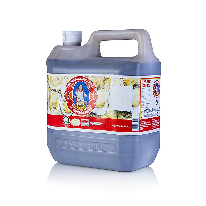 Austern-Sauce, Köchinnen-Marke, 4,5 l - Beliebte Sauce in der kantonesischen Küche, süßlich-salzig, zum Würzen von Saucen und Marinieren von Fleisch und Geflügel
