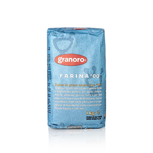 Feines Weizenmehl Tipo 00 von Granoro, ideal für Nudelteig, Pizza, Panieren, Gebäck und Brot