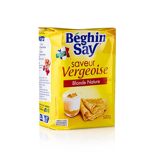 Zucchero vergine, chiaro, aromatizzato al caramello, 500 g