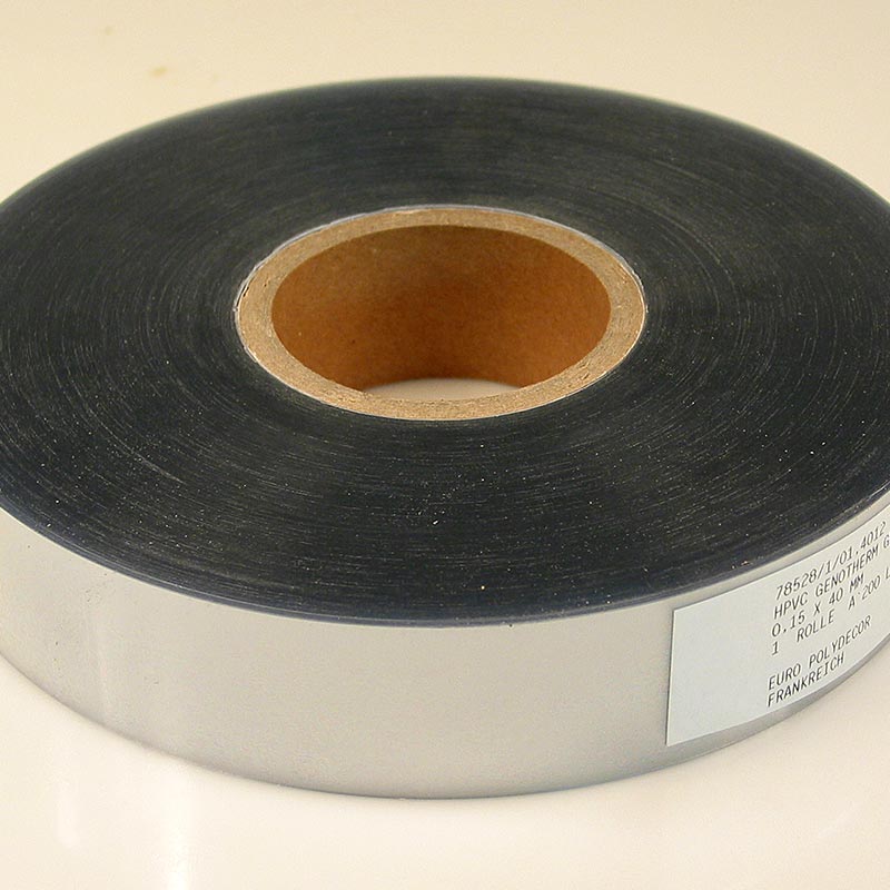 Kuchenrand-Folie, 4cm hoch, Rolle, sehr feste Qualität, 150µ, 200 m - hochwertige Folie zum sauberen Trennen von Füllungen von Blechrändern und Ringen, individuell zuschneidbar