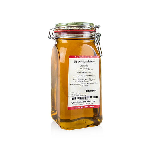 Bio-Agavensirup aus Mexiko in einer 2 kg Verpackung, perfekt zum Süßen von Speisen und Getränken