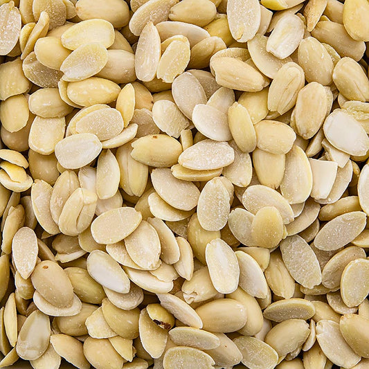 Zerkleinerte Mandeln, 2,5 kg, ideal für Dekoration, Backen, Salate, Füllungen, Reis und Nudelgerichte, Aufbewahrung im Kühlschrank empfohlen