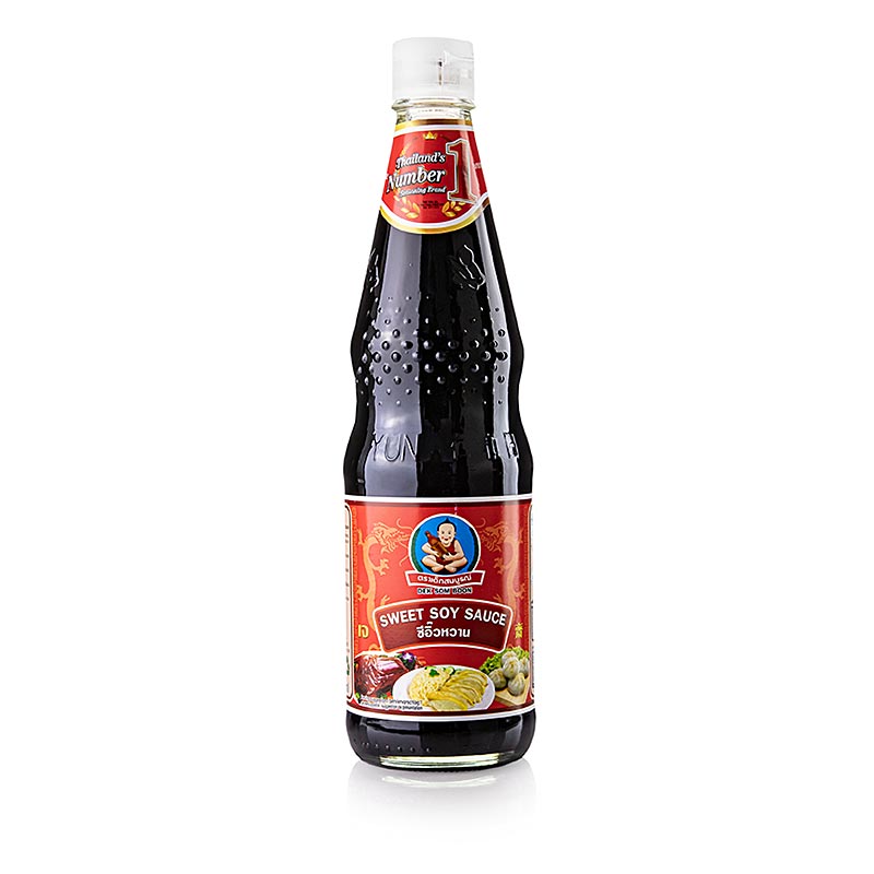 Soja-Sauce - Shoyu, Healthy Boy, süß mit 70% Zucker, dickflüssig, 700 ml: Eine dickflüssige Sojasauce mit hohem Zuckergehalt, die asiatischen Gerichten eine süße Note verleiht