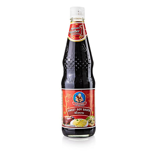 Soja-Sauce - Shoyu, Healthy Boy, süß mit 70% Zucker, dickflüssig, 700 ml: Eine dickflüssige Sojasauce mit hohem Zuckergehalt, die asiatischen Gerichten eine süße Note verleiht