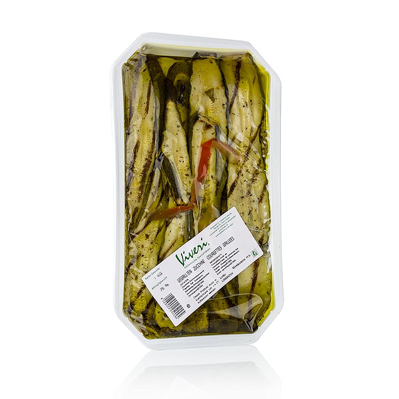 Eingelegte gegrillte Zucchini in Sonnenblumenöl, 1 kg - köstliches Konservenprodukt