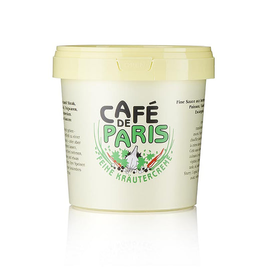 Kräutercreme Café de Paris, mit pflanzlichen Fetten & Kräutern, 1 kg - ideal zum Servieren mit verschiedenen Fleischgerichten, gebraten oder vom Grill