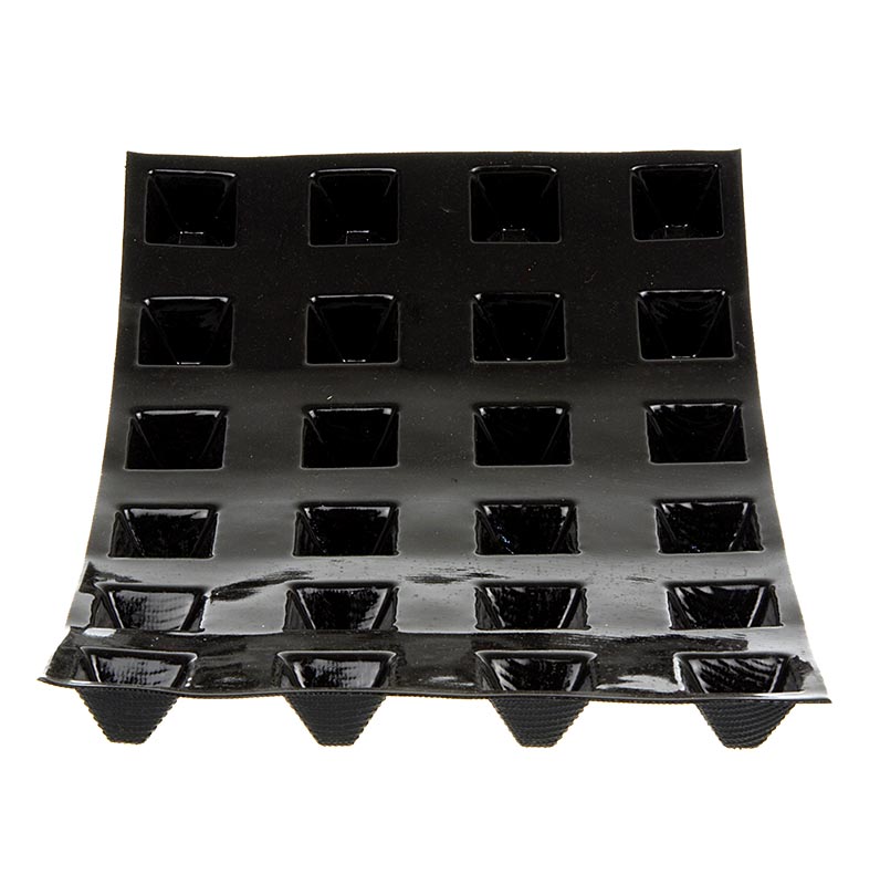 Flexipan Matte 40x30cm, 24 Mini-Pyramiden, 35x35mm, 23mm tief, 15ml, No 2562, 1 St - Langlebige und vielseitige Backform aus Glasfaser- und Silikongewebe, für süße und herzhafte Rezepte, temperaturbeständig von -40 °C bis +280°C, Volumen ca 15ml