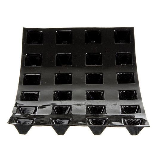 Flexipan Matte 40x30cm, 24 Mini-Pyramiden, 35x35mm, 23mm tief, 15ml, No 2562, 1 St - Langlebige und vielseitige Backform aus Glasfaser- und Silikongewebe, für süße und herzhafte Rezepte, temperaturbeständig von -40 °C bis +280°C, Volumen ca 15ml