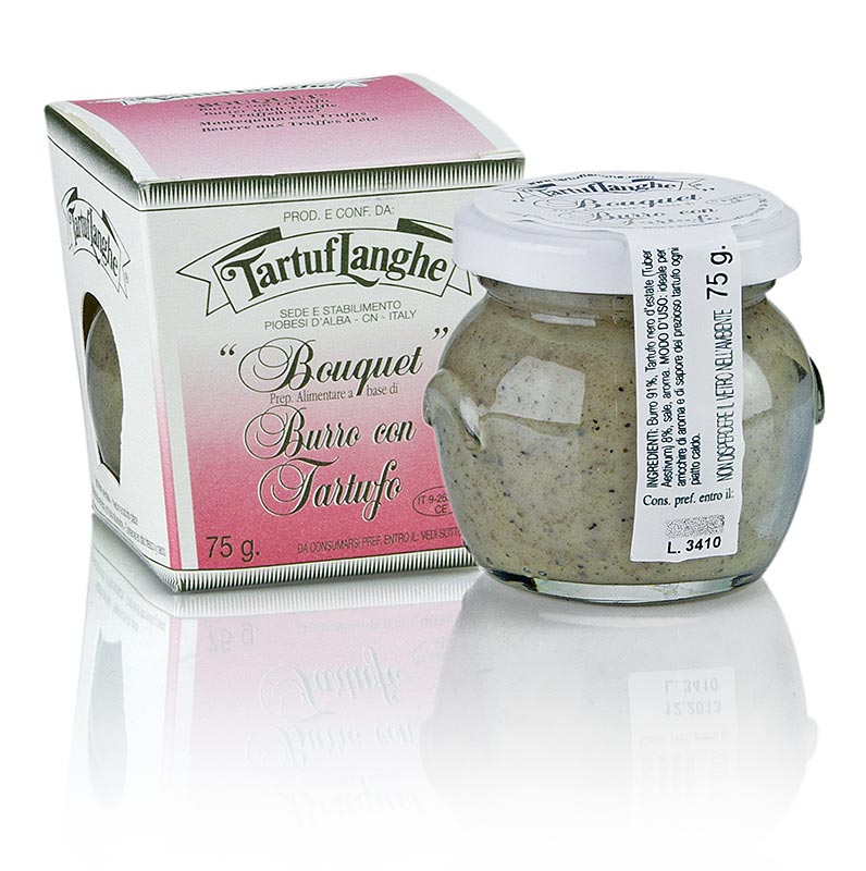 Feine Tartuflanghe Trüffelbutter-Zubereitung mit Sommertrüffel, 75 g, für köstlichen Genuss