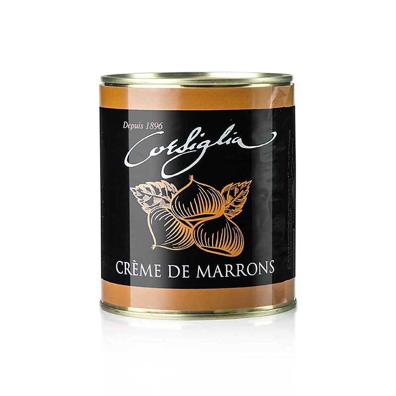 Maronen Creme, kandierte Maronen & Vanille, weich & süß (gelbe Dose), Facor, 1 kg: Weiche Maronen Creme mit kandierten Maronen und natürlicher Vanille Ideal für Kuchen, Gebäck, Pralinen und Desserts