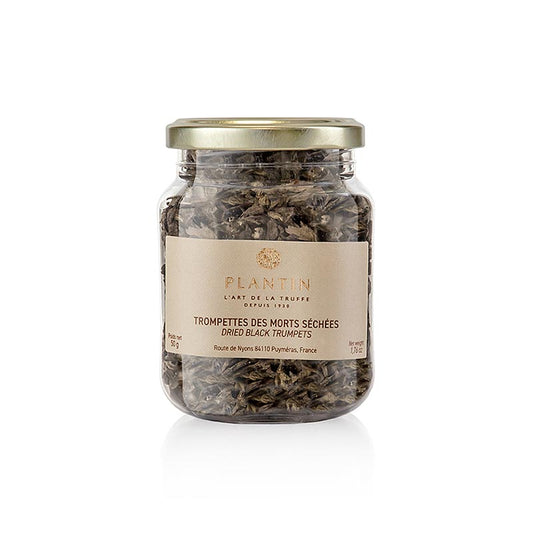Herbsttrompeten - Trompettes de la Mort, Plantin, 50 g - Getrocknete Pilze für vielseitige Verwendung in der Küche