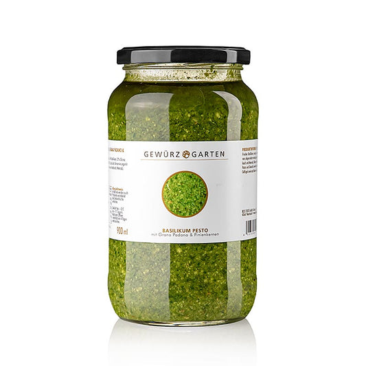 Pesto au basilic « Gewürzgarten », à base de basilic, de pignons de pin et de Grana Padano, 900 ml