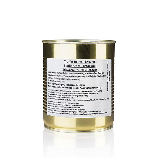 Fein gehackte Winter-Edelweißtrüffel (Tuber Melanosporum) von Plantin, 425 g, exklusiver Geschmack und Premium-Delikatesse, sorgfältig ausgewählt und verarbeitet, perfekte Zutat für anspruchsvolle Hobby- und Profiköche