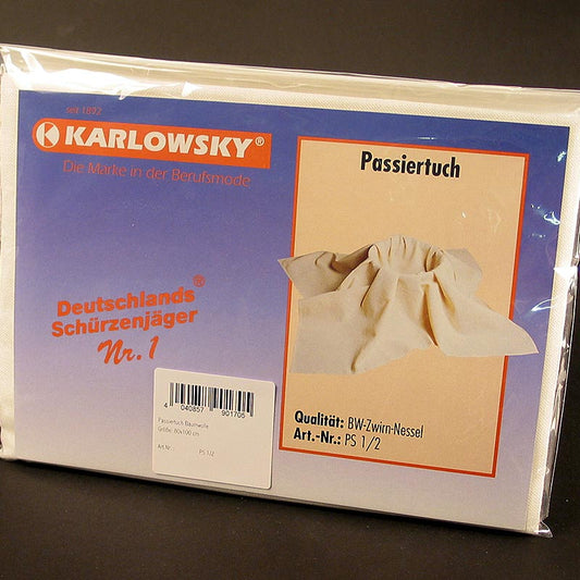 Passiertuch (BW-Zwirn-Nessel), 80x100cm, Mehrweg, 1 St - Wiederverwendbares Baumwoll-Zwirn-Nessel Qualitätstuch in der Größe 80x100cm