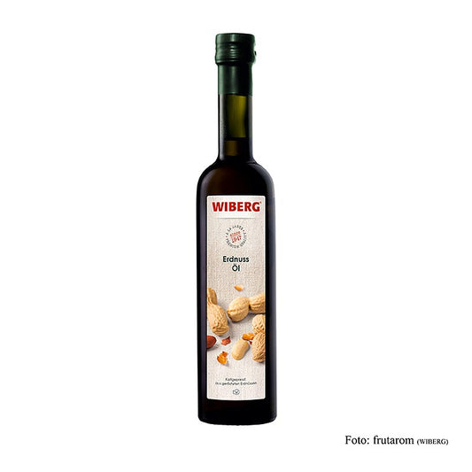 Kaltgepresstes Wiberg Erdnussöl in edler 500 ml Flasche, ideal für Salate, Marinaden und zum Braten von Fisch, Fleisch und Gemüse in der asiatischen Küche