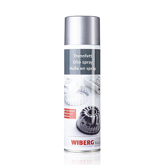 Sprühdose Wiberg Trennfett, geschmacksneutral, 500 ml, für einfaches Ablösen von Backwaren aus verschiedenen Formen und zum Einfetten von Blechen und Formen aus verschiedenen Materialien