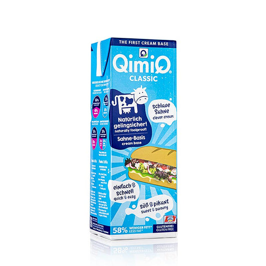 QimiQ Classic Natur, zum Kochen, Backen, Verfeinern, 15% Fett, 1 kg - Natürliches Sahne-Produkt mit 15% Fett, ideal für kalte Gerichte mit stabiler Konsistenz, wie Aufstriche, Dressings, Dips, stichfeste Füllungen und Mayonnaise ohne Ei