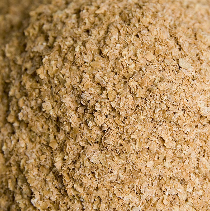 Bild von einer Packung Weizenkleie, 1 kg, die als Zutat für Müsli, Kekse, Kuchen, Brot und zum Panieren von Lebensmitteln verwendet werden kann