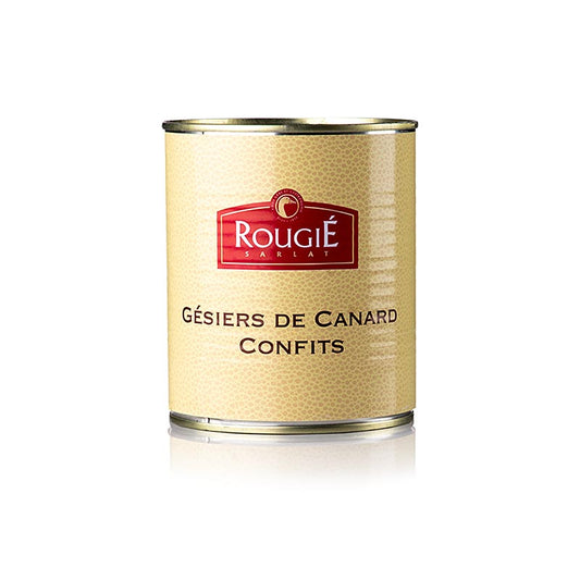 Enten-Mägen Confit, Gésiers de Canard - Kaumagen, Rougie, 765 g: Zubereitete Enten-Kaumägen in Entenschmalz mit Salz