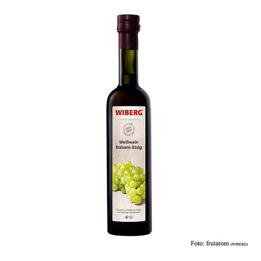 500 ml Wiberg Weißwein Balsam-Essig, 6% Säure, mit fruchtigem Veltliner Traubengeschmack, ideal zum Würzen von Salaten, Saucen und Desserts, dekorative Präsentation am Buffet