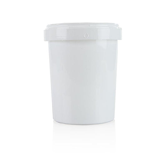 Kunststoffdose ohne Deckel in Weiß, Durchmesser 11cm, Höhe 13,5cm, 1 Liter Volumen, geeignet zum Bevorraten und kurzfristigen Aufbewahren