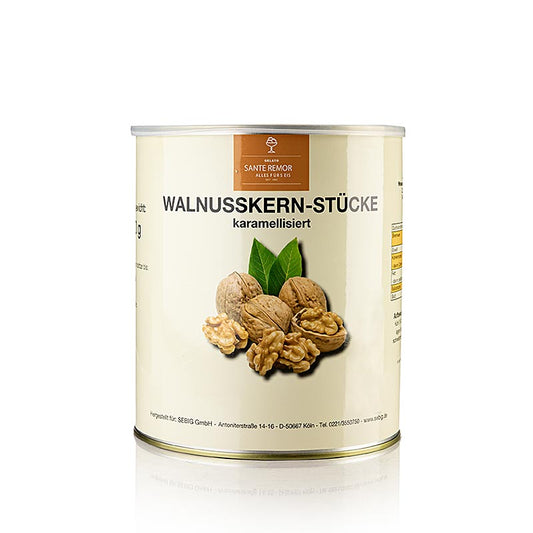 Geröstete und karamellisierte Walnusskern-Stücke, perfekt für Eis, Gebäck und Pralinen Geeignet für einen schönen knackigen Biss in Ihren Kreationen