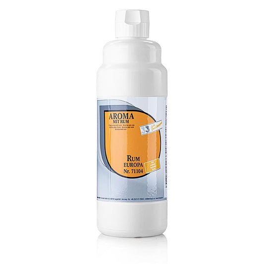 Flasche Rum-Aroma Europa Dreidoppel No711, 1 Liter, mit natürlichen Aromastoffen und Original Jamaika Rum 2,2% als Bestandteile
