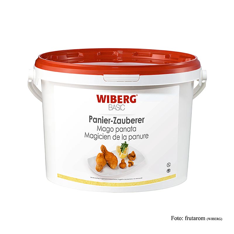 Panier-Zauberer, Panade ohne Brösel, 2 kg - Praktische Panade ohne Brösel, spart Zeit und erleichtert die Arbeit, keine Zugabe von rohen Eiern notwendig, kein Salmonellenrisiko, traditionelles Familienunternehmen WIBERG, mehr Geschmack, Sorgfalt und Know-how, spezielles Frisch-Mahlverfahren