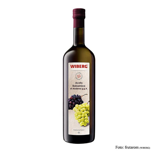 Wiberg Aceto Balsamico di Modena ggA, 6 % Säure, 1 l - Aromatischer und kräftiger Essig, ideal für Salate, Saucen, Beizen und Marinaden, 6 Jahre im Fass gelagert