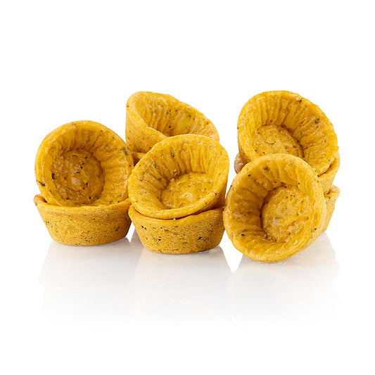 HUG - Mini Snack-Tartelettes, Tomate-Basilikum-Teig, rund, ø 4,2cm, salzig, vegan, 1,02 kg, 160 St