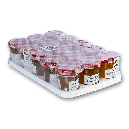 Portions-Konfitüre Bitter Orange, 450 g, 15 x 30g - Praktische kleine Portionsgläser mit Orangen-Konfitüre