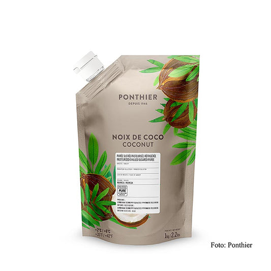 Fruchtpüree aus Kokosnuss mit Zucker, 1 kg, ideal für Torten, Gebäck, Dessert oder Eis, von Ponthier