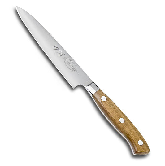 Allzweckmesser Serie 1778 Nr1, 12cm, DICK, mit Pflaumenholzgriff und extrem harter VG 12 Stahlklinge, ideal zum Schälen, Schneiden und Verzieren