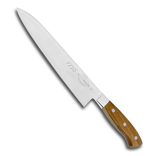 1778 Serie, Nr3 Kochmesser, 24cm, DICK, 1 St - Hochwertiges Messer aus Double X VG 12 Stahlkern mit Griff aus Pflaumenholz, ideal zum Schneiden von Fleisch, Fisch, Obst und Gemüse