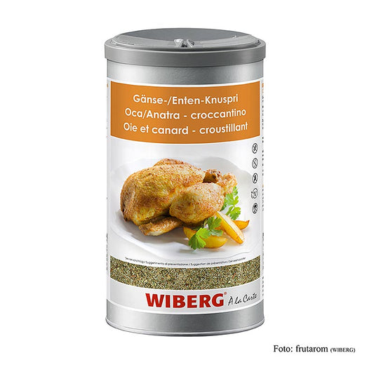 Wiberg Gänse-/Enten-Knuspri, Gewürzsalz, 950 g - Grobes, kräftig-würziges Gewürzsalz mit Beifuß und Majoran, ideal für Gänse und Enten