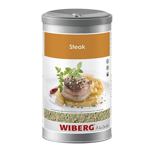 Ein grobes Gewürzsalz mit Kräutern, mild-würzigem Geschmack und feiner Kräuternote Ideal für Kurzgebratenes und Filets Traditionelles Familienunternehmen WIBERG