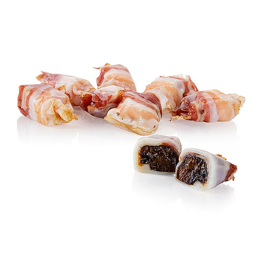 Premium VULCANO Speckzwetschken aus der Steiermark, 120 g, köstliche Kombination aus hochwertigem Speck und reif geernteten Zwetschken, perfekt für Feinschmecker und Hobbyköche, unvergessliches Geschmackserlebnis