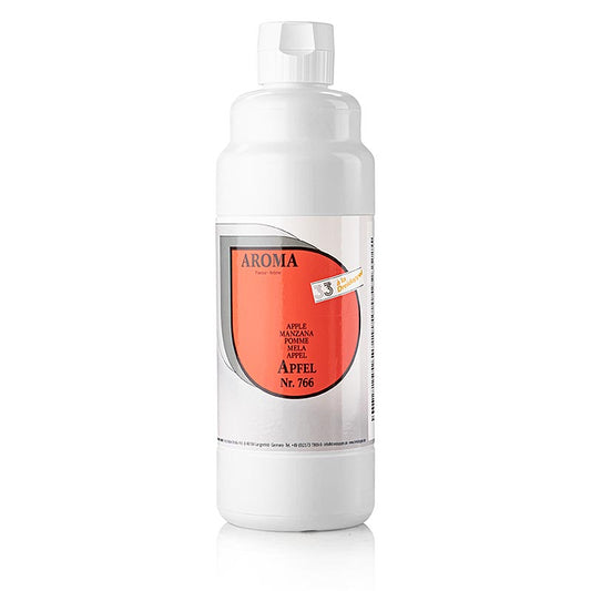 Aroma von Apfel, Dreidoppel, No766, 1 l, ideal zum Aromatisieren von Cremes, Sahne, Eis, Desserts, Pralinen, Kuchen, Quark und Gebäcken