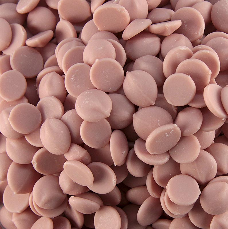 Aromatisierte Dekormasse Callebaut Strawberry Callets, 2,5 kg, ideal zum Garnieren und Überziehen von Gebäck und Desserts, in praktischer Calletsform für einfache Portionierung