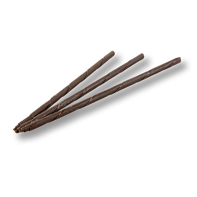 Schokozigarren - Panatella, dunkel, 20cm lang, ø 6mm, 715 g, 110 St - Schokoladen-Zigarren aus hauchdünnen aufgerollten Blättern, perfekt für Eisbecher und Kaffeetisch
