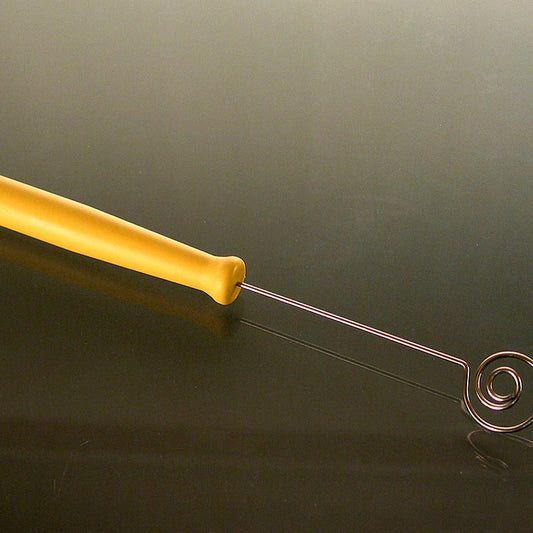 Spiralförmige Pralinentunkgabel mit Kunststoffgriff, ideal zum Eintauchen von Pralinen