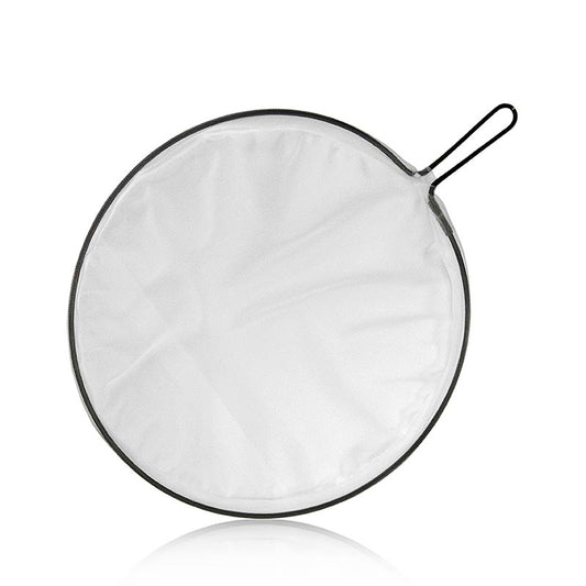 Ein hochwertiges Suppensieb mit einem Durchmesser von 28cm, das vielseitig einsetzbar ist, leicht zu reinigen und spülmaschinengeeignet sowie hitzebeständig bis 150°C ist