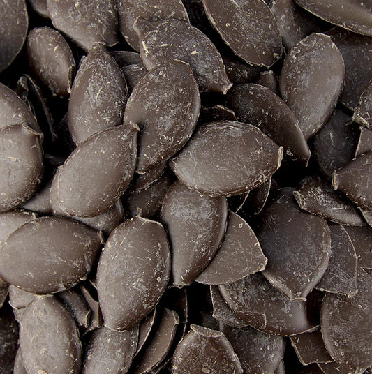 Fettglasur dunkel, Callets, 35,4% Fett, Callebaut, 10 kg - Alternative zu Schokolade, einfach zu schmelzen und aufzutragen, perfekt für Tauchen von Plätzchen und Confiseriespezialitäten