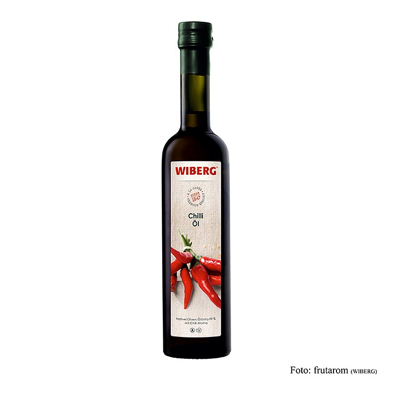 Olio al peperoncino Wiberg, spremuto a freddo, Olio d'oliva con aroma di peperoncino, 500 ml